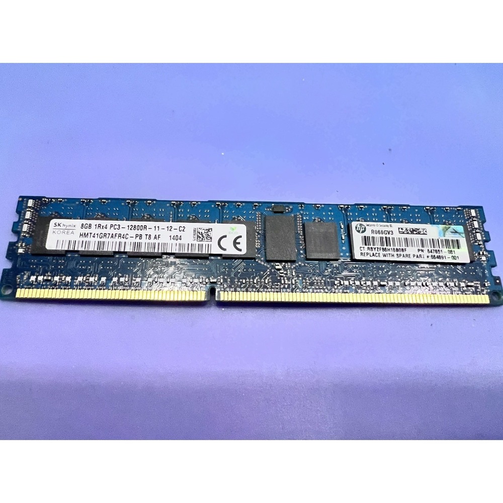 SK Hynix 8GB DDR3 RAM Server Memory PC3-12800R 1Rx4 HMT41GR7AFR4C-PB T8 AF HP